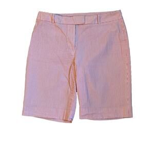 Brooks Brothers "346" Bermuda Shorts Pink & White Striped Size 8